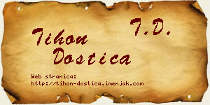 Tihon Dostica vizit kartica